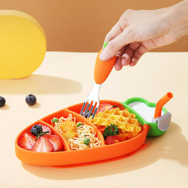 Baby suction plate keeps food in place – non-slip, dishwasher safe | for toddlers