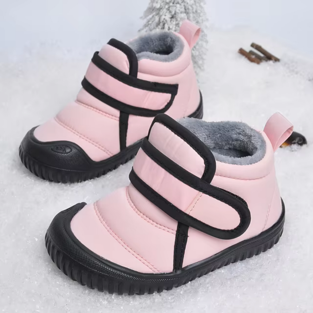 Kids' snow boots with waterproof plush lining – anti-slip sole, easy on/off | winter wellies
