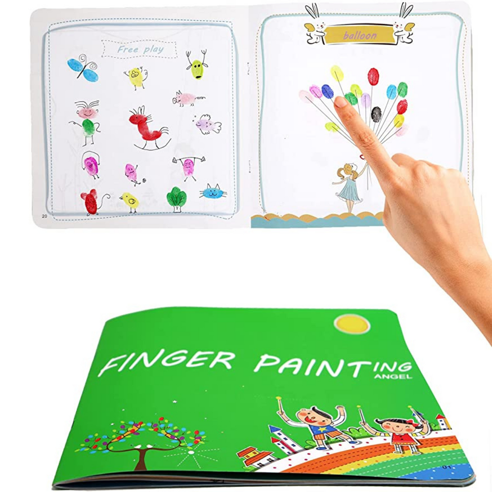 Washable finger paint set stimulates creativity – safe, reusable, educational | kids