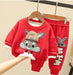 Bunny jumper and trousers set – soft cotton blend, elastic waistband | kids outfit