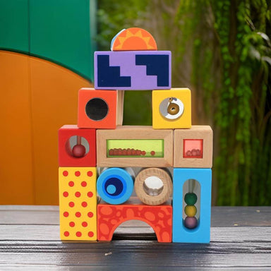 Wooden stacking blocks develop motor skills – durable, educational | ages 1+