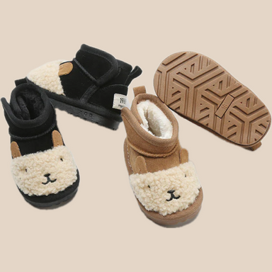 Ankle boots with warm lining – cartoon detail, non-slip sole | kids