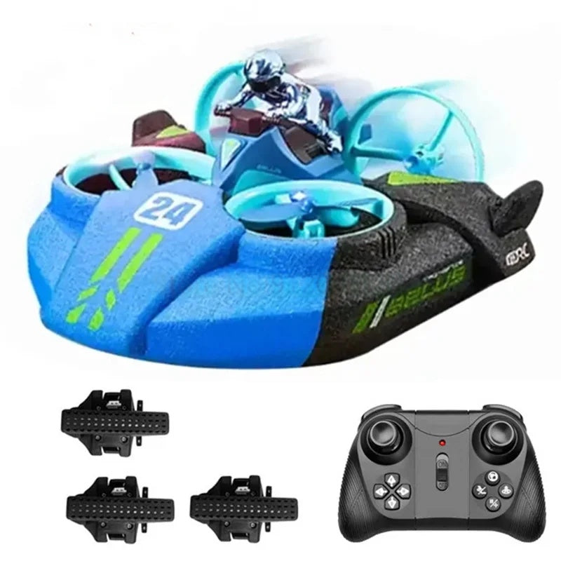 RC amphibious car with 360° stunt spins – drives on land and water | remote control toy