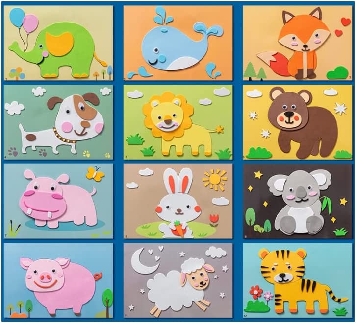3D sticker puzzle with foam stickers – safe, reusable, creative | craft set for kids
