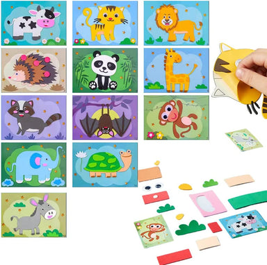 3D sticker puzzle with foam stickers – safe, reusable, creative | craft set for kids