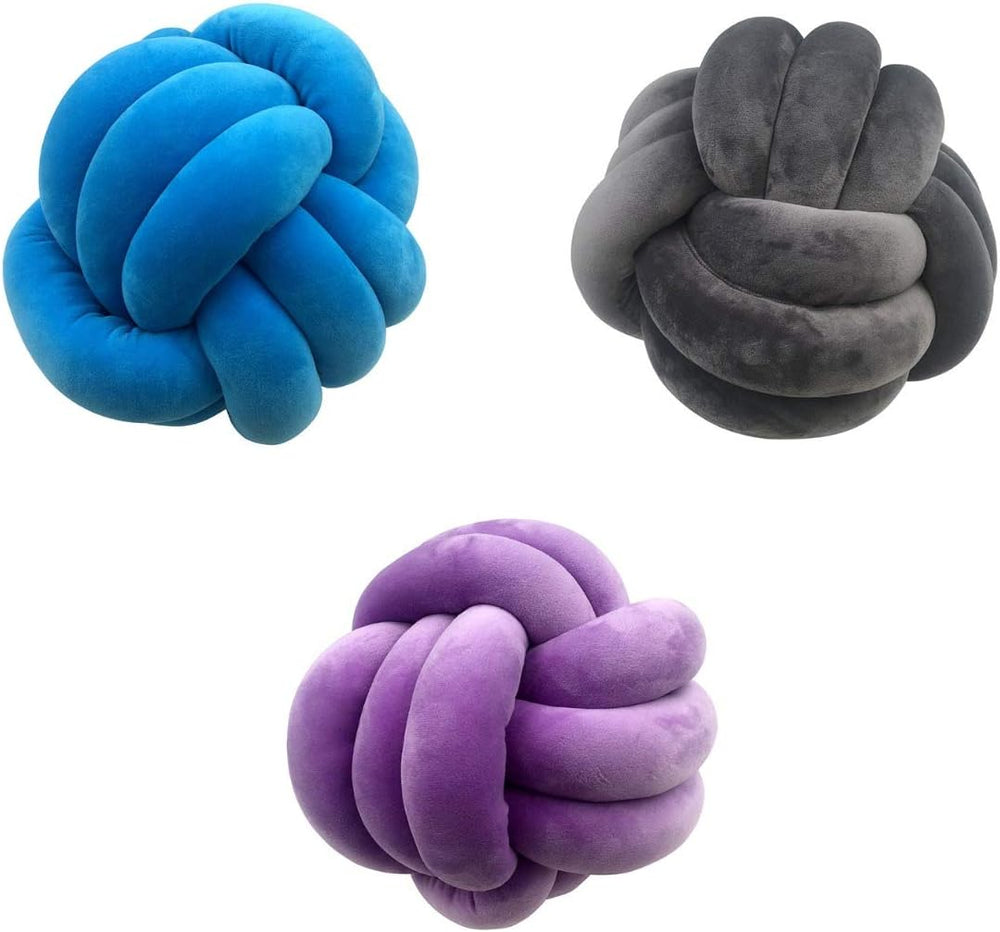 Weighted knot pillow with hand openings – soft plush, two sizes, hand wash | cuddle cushion
