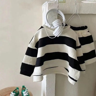 Striped jogging set for toddlers – soft, breathable, durable | girls
