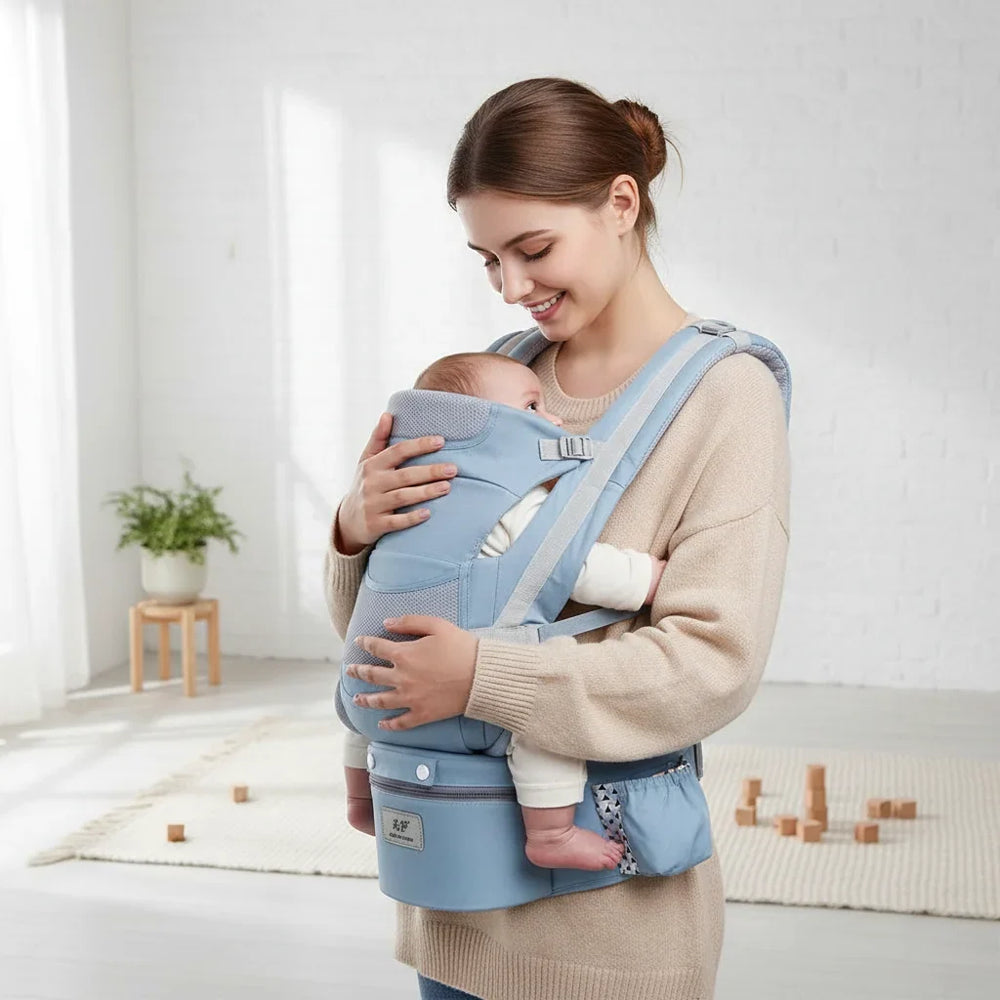 Baby carrier – ergonomic, adjustable & breathable cotton | Up to 4 years