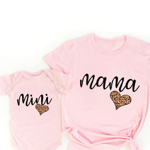 Mum & daughter matching set – shirt & romper outfit | Rainbow print