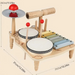 Wooden kids' drum set with xylophone – sturdy design, multiple instruments | toddler musical toy