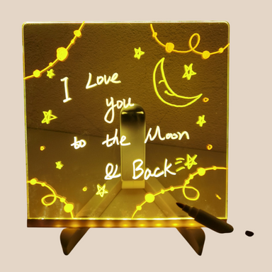 LED drawing board with glowing effect – reusable, includes marker | for kids