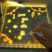 LED drawing board with magical light-up effect – rechargeable, reusable, includes pens | kids