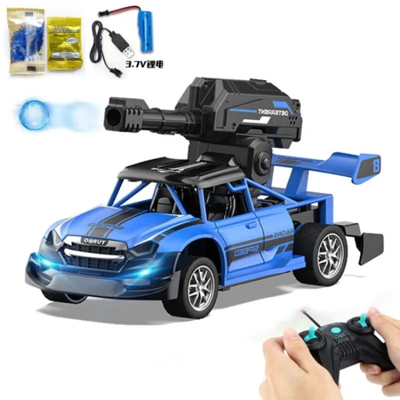 Remote control car with water fun – LED lights, stunts, rechargeable battery | kids racing toy