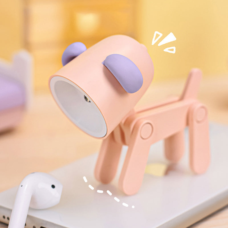 Flexible night light – warm LED, USB rechargeable | Dog & deer design