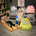 Children's foldable play sofa with soft plush seat – washable cover, compact fold | ages 2–8