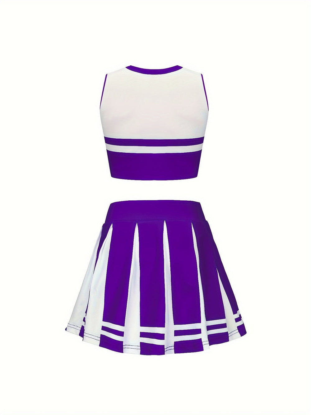 Children's cheerleader costume – complete set with pompoms, breathable | fancy dress