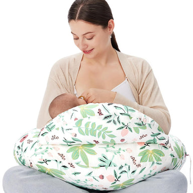 Nursing pillow with ergonomic support – adjustable strap, cotton cover | baby feeding