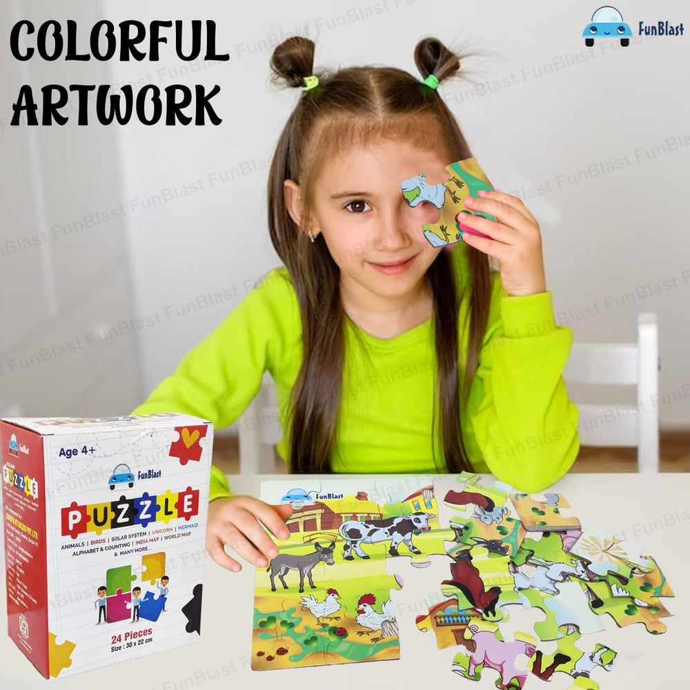 Animal puzzle with 30 wooden pieces – educational and durable design | for children from 3 years
