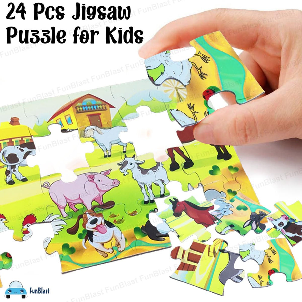 Animal puzzle with 30 wooden pieces – educational and durable design | for children from 3 years