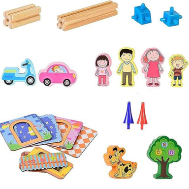 Wooden castle building set – sturdy blocks, montessori-inspired play | kids 3+