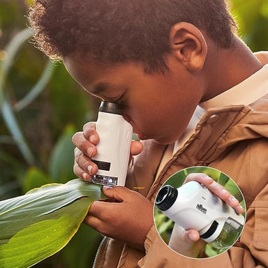 Portable microscope for kids offers 60x–120x zoom – LED light, compact design | Science toy