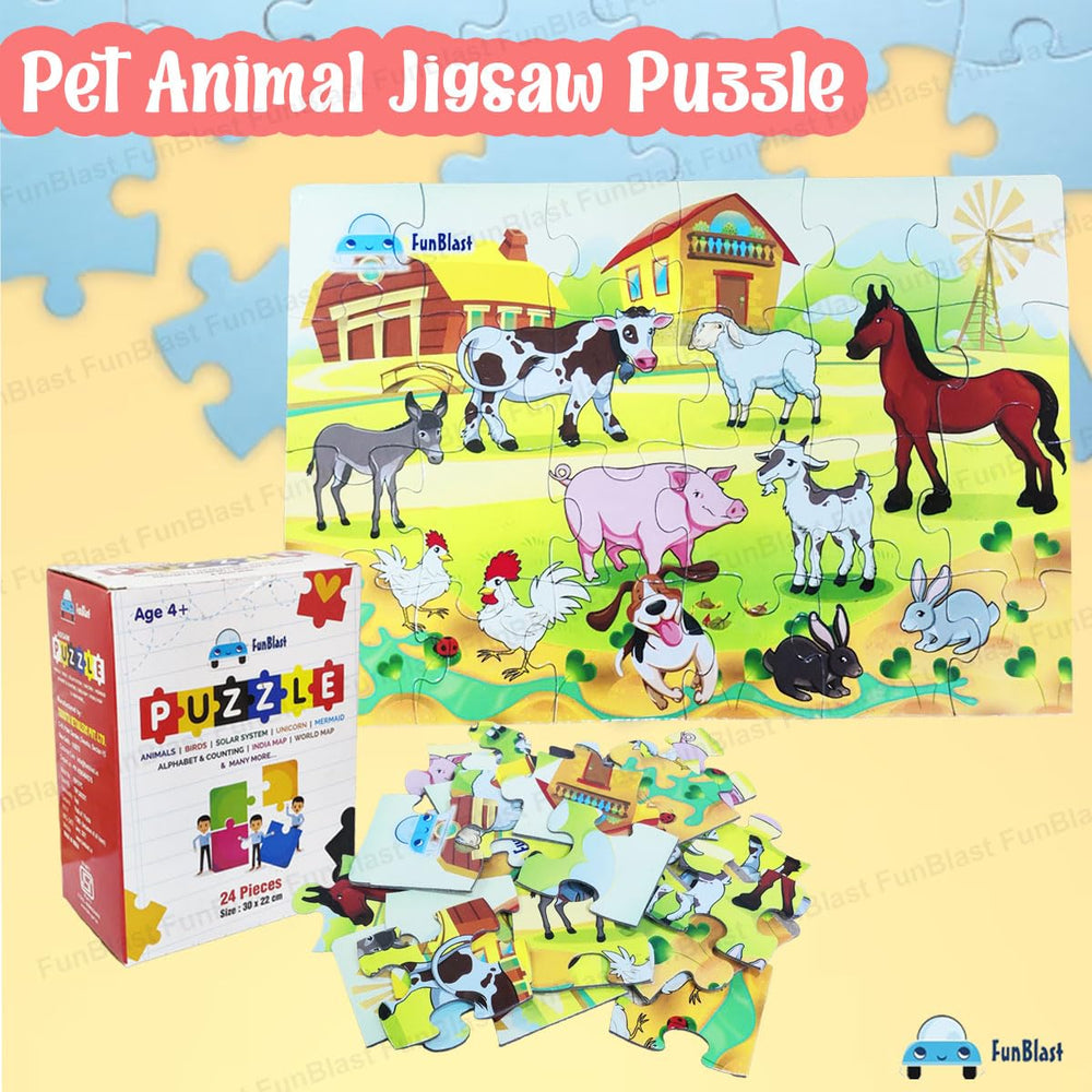 Animal puzzle with 30 wooden pieces – educational and durable design | for children from 3 years
