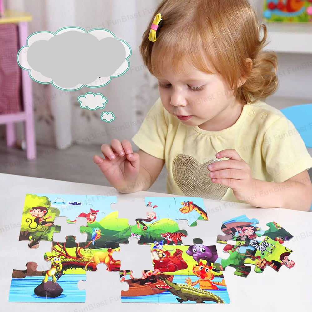 Wild animals jigsaw puzzle – 24 pieces, educational toy | Ages 3+