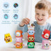 Animal stacking blocks build fine motor skills – colourful, safe ABS, 12 pieces | toddler toys
