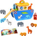 Montessori wooden ark with animal figures – sorting, role play, motor skills | educational toys