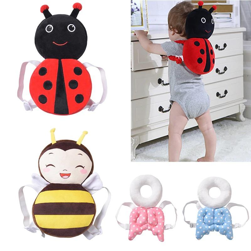 Baby head and back fall protection cushion – soft, adjustable straps | crawling & walking
