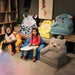 Children's foldable play sofa with soft plush seat – washable cover, compact fold | ages 2–8