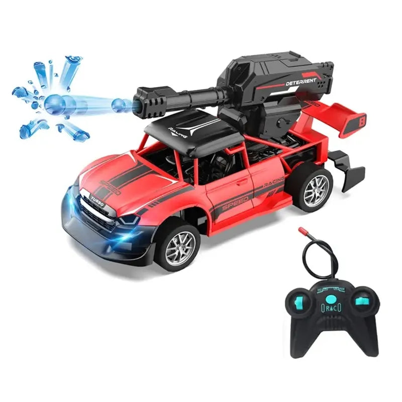 Remote control car with water fun – LED lights, stunts, rechargeable battery | kids racing toy