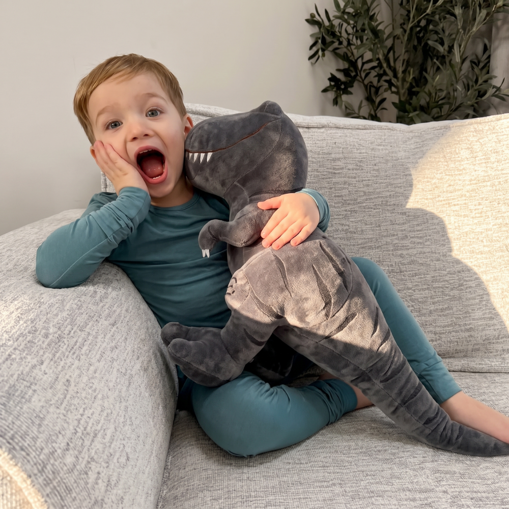 T-rex plush soft toy – well filled, squeezable, for play and sleep | dino cuddly toy