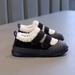 Warm lined toddler trainers with hook-and-loop fastening – grippy sole, unisex | winter shoes