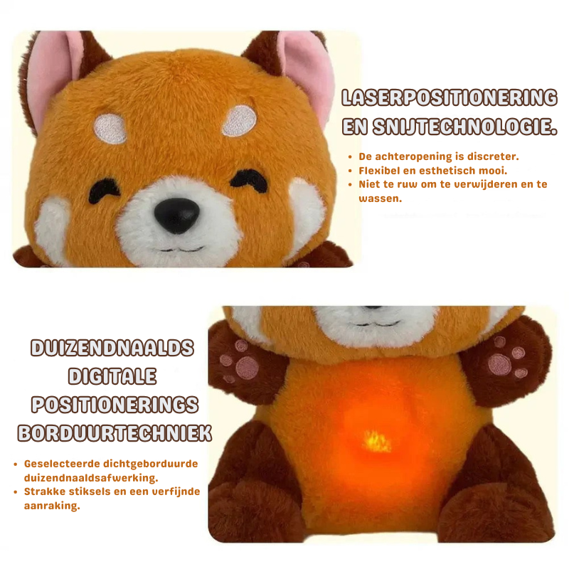 Soothing baby cuddly toy with breathing motion – music, night light & washable | sleep aid