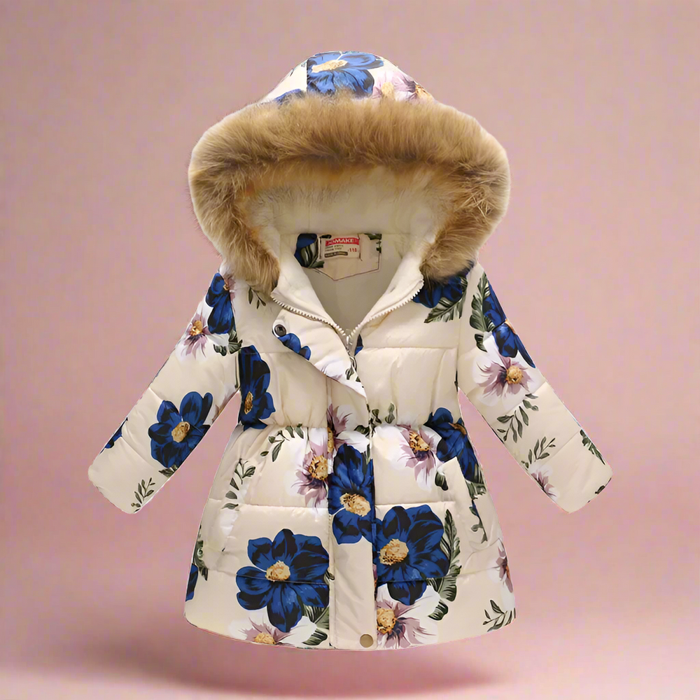 Kids winter jacket with thick lining – stylish prints, durable zip | ages 4-10
