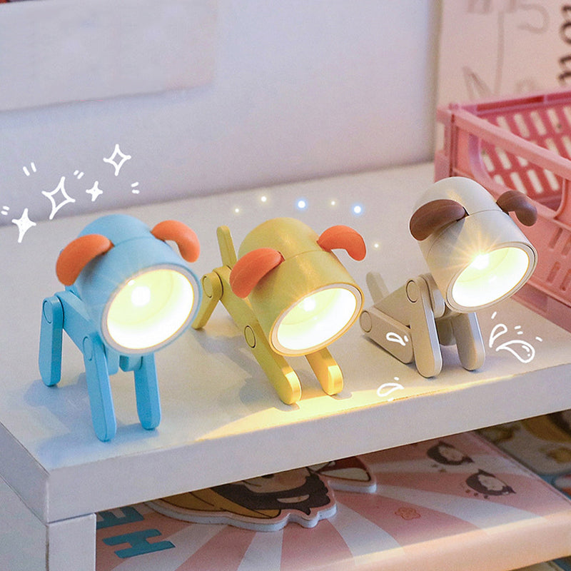 Flexible night light – warm LED, USB rechargeable | Dog & deer design