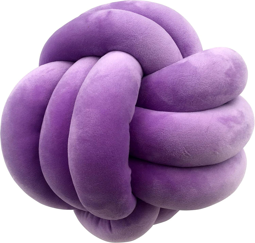 Weighted knot pillow with hand openings – soft plush, two sizes, hand wash | cuddle cushion