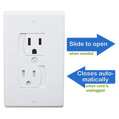 Socket covers with self-closing safety mechanism – easy fit, no tools | for babies and toddlers