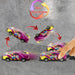 Stunt car set with automatic flip action – no batteries, 8 racers | kids