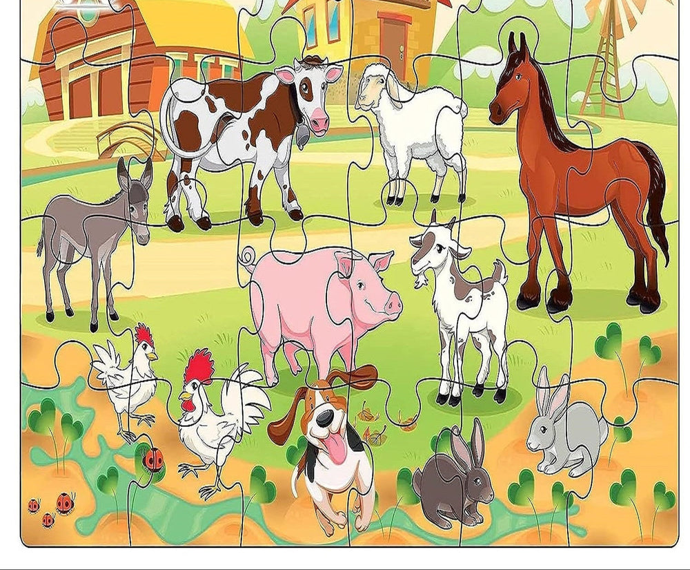 Animal puzzle with 30 wooden pieces – educational and durable design | for children from 3 years