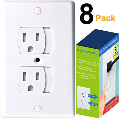 Socket covers with self-closing safety mechanism – easy fit, no tools | for babies and toddlers