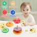 Wooden burger stacking toy – Montessori-style, builds fine motor skills | Educational toys for kids