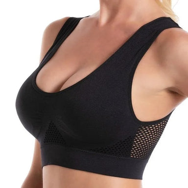 Wireless bra with lift effect – breathable nylon, no hooks, ventilation zones | comfort bra