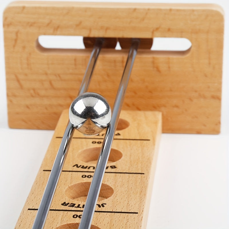 Wooden stickball set tests precision and reflexes – compact, durable | dexterity game