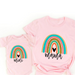 Mum & daughter matching set – shirt & romper outfit | Rainbow print