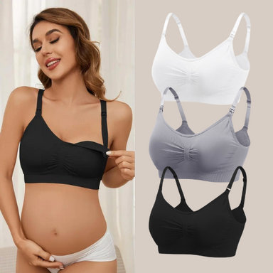 Nursing bra set (3-pack) – soft, seamless & adjustable | maternity bras