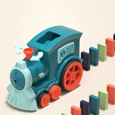 Automatic train builds domino runs – light, sound & safe design | STEM toy