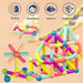 Magnetic building blocks – STEM learning, bright colours | kids construction toy