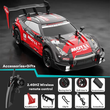 RC drift car with 20 km/h top speed – rechargeable, all-terrain | remote control racer